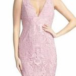 Minuet Lace V-Neck Sleeveless Mini Dress Mauve Pink Size Large Photo 0