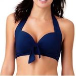 Liz Claiborne  Navy Blue Padded Swimsuit Top Photo 1