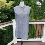 Fate BY LED Layered cotton striped shirt button down tunic 2 piece set Sz L Gray Size L Photo 6
