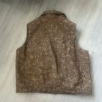 Coldwater Creek  Vintage Leopard Print  Cotton Denim Button Vest Size 16 Photo 2