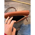 Street Level  Brown Demi Foldover Vegan Leather Crossbody Bag purse Photo 5