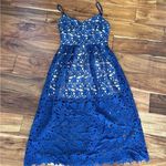 Revolve Blue Lace Dress Photo 3