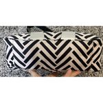 LeSportsac Everyday Shoulder‎ Purse Bag Black White Silver Stripe Hobo Preppy Photo 2