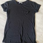 Awake  Top Cuffed Sleeve Basic Tee Short Sleeve Pocket Black Size Small Photo 0