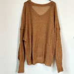 Free People  Lulu Oversized V-Neck Sweater in Birchwood Brown - Size: Large Photo 6