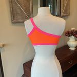 Neon Orange Pink Trim One Shoulder Bikini Top Size undefined Photo 9