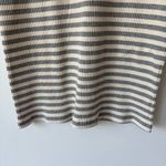 Theory  Cherry Striped Ribbed Shirt Dress Fitted Bodycon Grey White Luxury Casual Photo 5