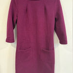 Boden Marisol Jacquard Quilted Sheath Shift Dress Burgundy 6P EUC Purple Photo 0