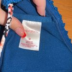 Xhilaration Woven Knit Blue Swimsuit Top Photo 3