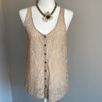 Volcom Vintage  Lace Tan Top Size L Photo 2