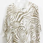 Simply Noelle  Brown And White Animal Print Blouse Photo 8