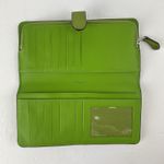 Coach Smooth Leather Skinny Snap Tab Slim Wallet Dark Lime Green CH823 Used Photo 9