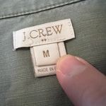 J.Crew  Olive Green Cargo 1/2 Zip Front Tunic Shirt Womens Size Medium Photo 6