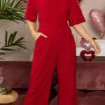 Boutique NWT Be Mine Red Jumpsuit  Photo 0