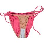 J.Crew  Curved-waist cheeky string bikini bottom with beads in Tea Rose M‎ NWT Photo 2
