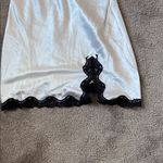 Victoria's Secret  Silver Satin Lace Trim Chemise SIZE M Photo 1