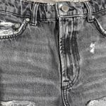 ZARA  Black Distressed Denim Cutoff Low Rise Shorts Womens Size 4 Photo 2
