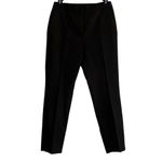 ZARA Slim Straight Mid Rise Ankle Cropped Trouser Flat Front Pockets M Black Photo 13