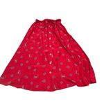 VINTAGE LizWear Silk Red floral Button Photo 10