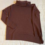 All Saints Brown Wool-Cashmere Blend Asymmetrical Turtleneck Sweater Photo 6