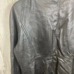 DANIER Vintage Leather Jacket Size S Black Biker Moto Two Way Zipper Grunge Photo 7