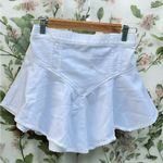 Aerie  White Denim Circle Mini Skirt Photo 2