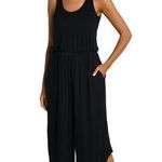 La Blanca Black Draped Wide Leg Sleeveless Coverup Lounge Jumpsuit Size Large Photo 0