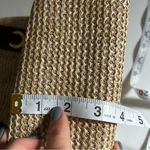 Amanda Smith Woven Straw Shoulder Bag Beige with Brown Leather Straps Photo 9