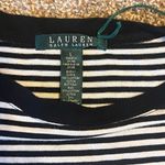 Ralph Lauren Lauren  Drop Waist Women's Dress. Black/White Top. Size Large Photo 2