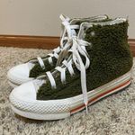 Converse Sherpa EVA Platform High Top Sneakers Dark Moss Bold Mandarin Y4.5/W6.5 Photo 1