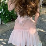 Japanese Kawaii Pastel Pink Chiffon Ribbon Bow Mini Skirt Size XS Photo 7