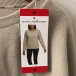 Marc New York Andrew Marc Crewneck Beige Sweater M Academia Cabincore Preppy NEW Photo 6