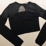 Missguided Black Mesh Long Sleeve Top Photo 0