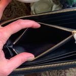 SALE🔥Authentic VALENTINO ROCKSTUDS spikes Quilted leather LG zip around wallet Black Photo 5