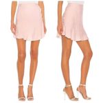 L'Academie Skirt Women XS Primrose Pink Satin Floral The Elsa Button Mini Slip Photo 1