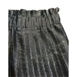 ZARA Pleated metallic pewter silver skort sz M Photo 5