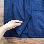 Banana Republic  • Pleated Flannel Dress sleeveless sheath navy blue tweed Photo 11