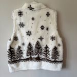 American Vintage Vintage Cobblestone Canyon Jacket Sz XL Cream Brown Vest Snow Trees USA 90s Photo 4