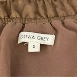 OLIVIA GREY Taupe Brown Gathered Bomber Jacket Chic & Cozy Size Small Photo 7