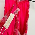 Ramy Brook Alexa Metallic Floral Blouson Midi Dress Rose Pink Women's Small NEW Photo 6