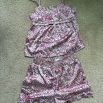 Rachel Ashwell  Pink Floral Silky Pajama Set Photo 2