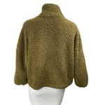 Urban Outfitters Willow Olive Green Sherpa Fleece Zip Up Teddy Sweater Jacket S Photo 1