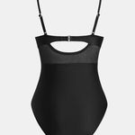 NWT Cupshe Romantic/Feminine Mesh Wrap Front Cutout One Piece Swimsuit Black M Size M Photo 5
