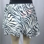 Zuliana Size Small Zebra Print Tie Sarong Skirt. Made in USA. New With Tags. White Photo 3