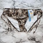 Antonio Melani NWT Women Snake Brown Tunnel Tie Bikini Bottom Sm Beach Pool Photo 1