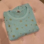 Pink By Victoria Secret Light Blue Star Knit Acrylic Sweater Photo 8