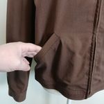 Vintage Focus 2000 Bomber Jacket Women 8 Utility Workwear Retro Streetwear Urban Brown Photo 2