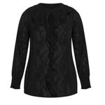 Avenue Blake Ruffle dark fairy flowy, sophisticated, bridgerton, elegant top 20 Black Size undefined Photo 3