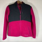 Merrell Pink Black Fleece Jacket Sz Medium Full Zip Photo 4