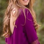 Leith magenta flared sleeve dress Photo 2